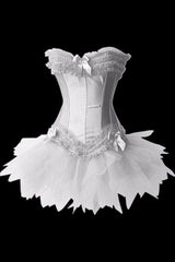 Ruffled Satin Corset
